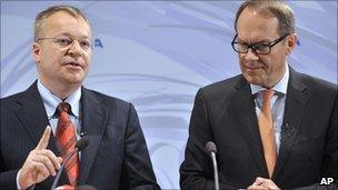 Stephen Elop and Jorma Ollila