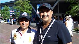 Fans Nalin Gandhi and Raj Nagdev in New York