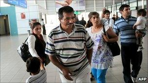 A group of Roma people arrive in Sofia airport after being expelled from France, 10 September