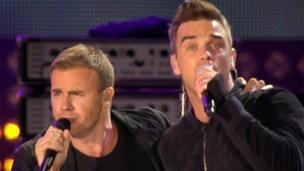 Robbie Williams and Gary Barlow