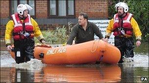 Flooding in Morpeth