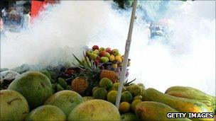 Fumigating a market (Getty Images)