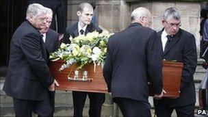 Sir Cyril Smith's coffin