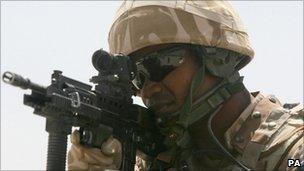 British soldier in Afghanistan