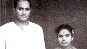 Appapillai Amirthalingam (left) and his wife Mangayarkarasi