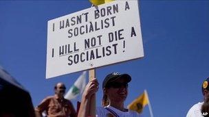 Tea Party protester in St Louis