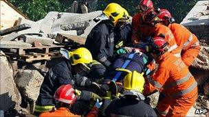 Earthquake rehearsal in the UK (AFP)