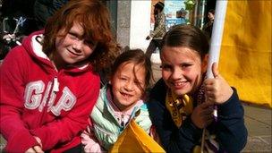 Louise Ford, Ellie Devine and Lavina-Rose Devine