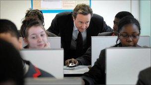 David Cameron visiting an Academy