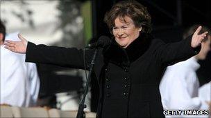 Susan Boyle performing at Bellahouston Park