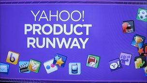 yahoo product runway sign