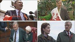 Richard Livsey, pictured at his by-election win in 1985, bottom right with current Welsh Lib Dem leader Kirsty Williams and in the House of Lords