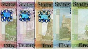 States of Jersey bank notes