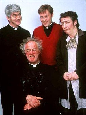 The stars of Father Ted