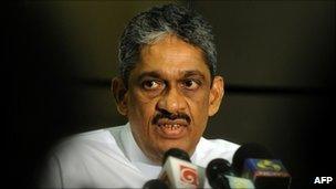 File photo of Sri Lanka's ex-army chief General Sarath Fonseka