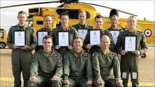 Graduation class with Ft Lt Wales pictures centre back (pic: Ministry of Defence)