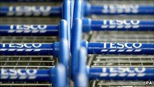 Tesco trolleys