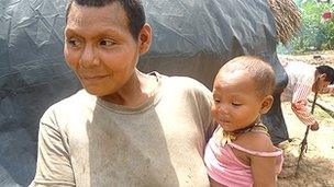 Nukak woman and baby