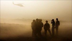 British soldiers in training