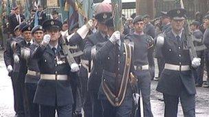 The parade in York