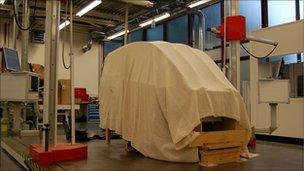 Design study under wraps in Gordon Murray Design's workshop