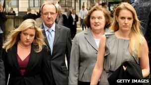 Rod and Rosemary Saunders with daughters Jennifer (l) and Charlotte (r) Saunders