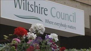 Wiltshire Council sign