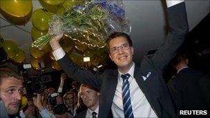 Sweden Democrats leader Jimmie Akesson. 10 Sept 2010