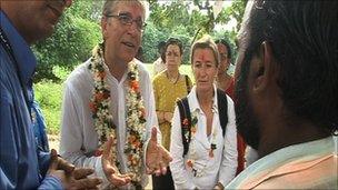 Ikea's chief executive Mikael Ohlsson meets Indian villagers