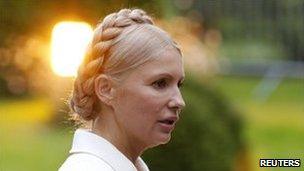 Yulia Tymoshenko on a visit to the European People Party meeting in Meise, Belgium, 15 September