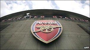 The exterior of Arsenal's Emirates Stadium