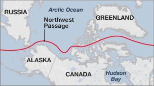 Map of Northwest Passage