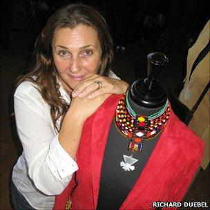 Anna Trzebinski with her creation