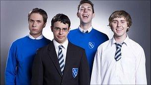 Inbetweeners stars Joe Thomas, Simon Bird, Blake Harrison and James Buckley