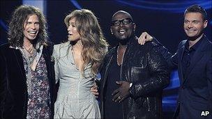 Steven Tyler, Jennifer Lopez, Randy Jackson and Ryan Seacrest