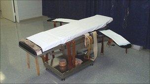 Undated image of execution chamber where Teresa Lewis was scheduled to be executed