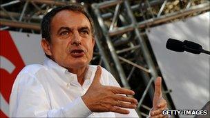 Spanish Prime Minister Jose Luis Rodriguez Zapatero