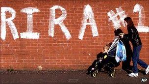 Real IRA graffiti in west Belfast