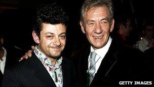 Andy Serkis (left) and Sir Ian McKellen