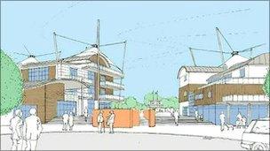 Artist's impression of the entrance square