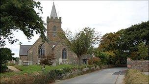 St Saviour's Church and the road where the body was found