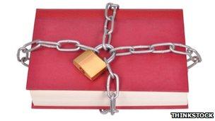 Padlocked book