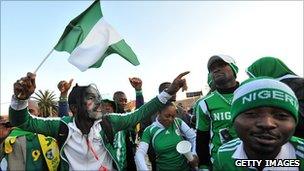 Nigeria fans at the World Cup