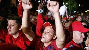 Supporters of Venezuela’s President Hugo Chavez in Caracas. Photo: 27 September 2010