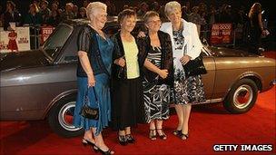 Former Ford workers at the film's world premiere in London