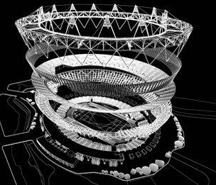 Axonometric view of the London Olympic stadium