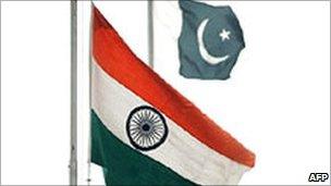 India and Pakistan flags