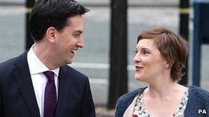 Ed Miliband with Justine Thornton