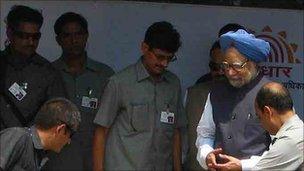 Manmohan Singh in Tembhli