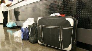 Luggage at Colnbrook Immigration Removal Centre